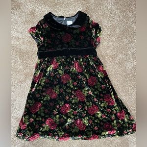 Gymboree Black and Red Floral Kids Formal Dress